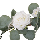 Lifeideas 185cm Artificial Rose Eucalyptus Garland Vine Wall Hanging