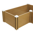Breeins Plastic Wood-Grain Raised Garden Bed Planter