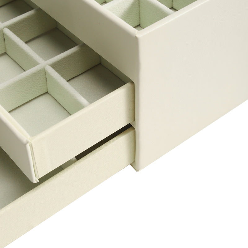 Sheonly PU Leather 3-Tier Jewellery Box Organizer with Drawers