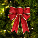 Lifeideas 10pcs Christmas Ribbon Bows for Tree Decorations