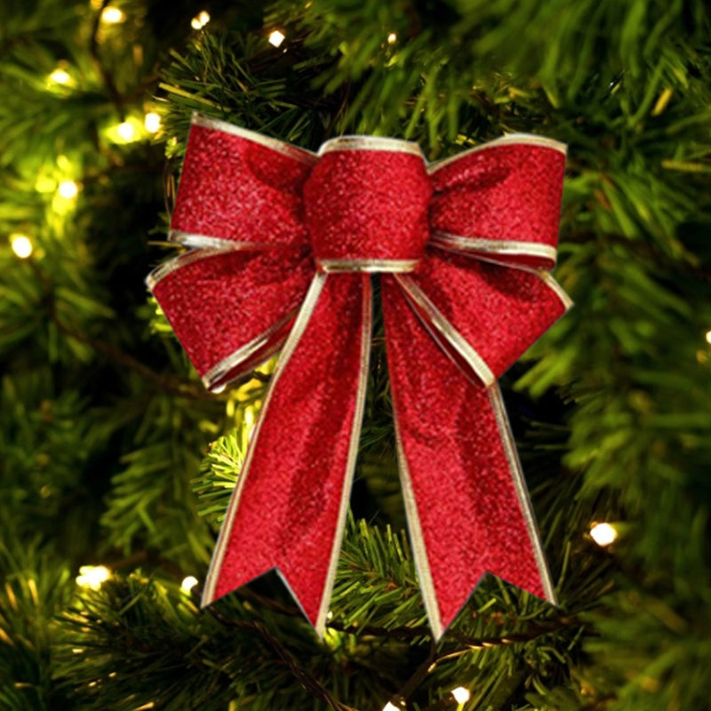 Lifeideas 10pcs Christmas Ribbon Bows for Tree Decorations