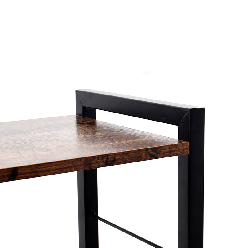 Livingandhome Industrial Style 5 Tier Bookcase Metal Frame