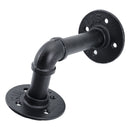 Livingandhome Rustic L-Shaped Pipe Shelf