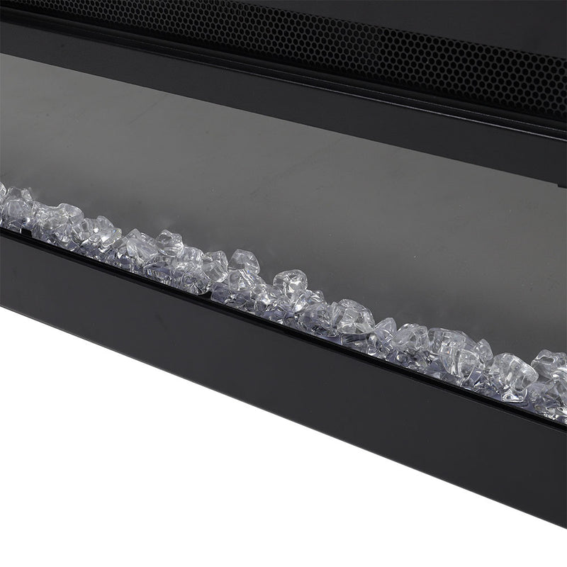 Electric Fireplace with Adjustable Flames, Wall Mounted or Freestanding