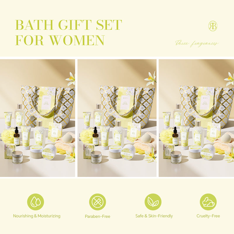 Sheonly 15pcs Scented Spa Bath Gift Set