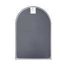 Livingandhome Arched Wall Mirror in Black Aluminum Alloy Frame