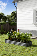 Breeins Outdoor Rectangular Metal Raised Garden Bed