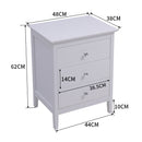 Livingandhome Compact White MDF Storage Cabinet