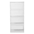 Livingandhome 4-Tier Foldable Storage Box with Magnetic Doors