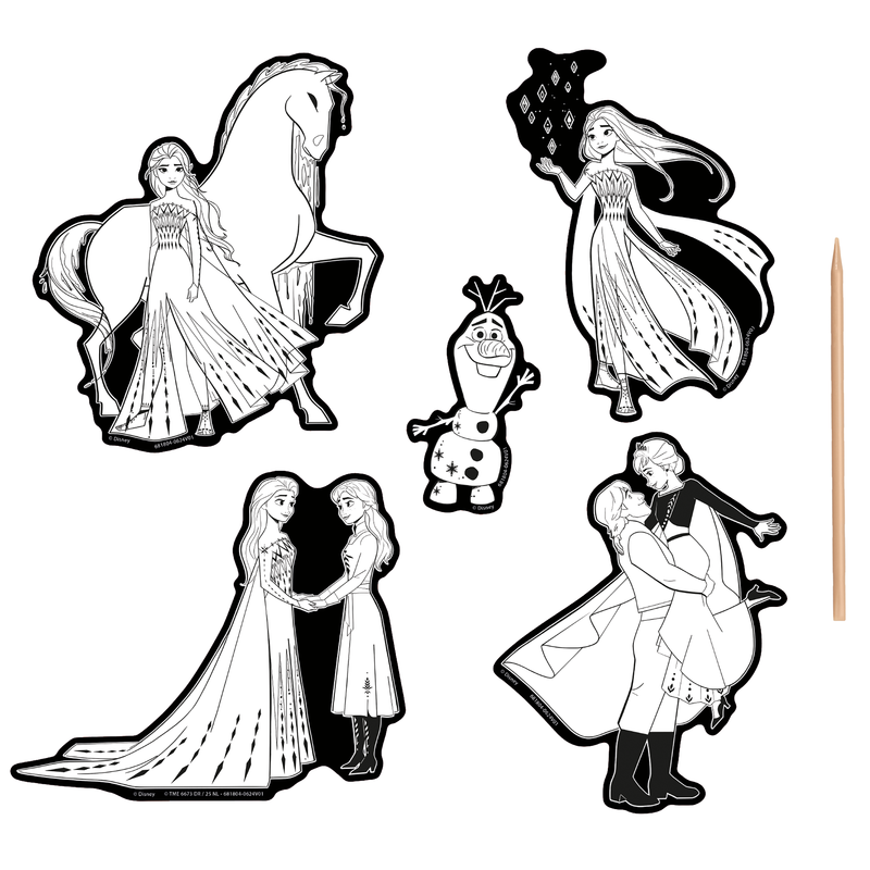 Frozen Scratch Art Stickers