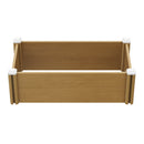 Breeins Plastic Wood-Grain Raised Garden Bed Planter