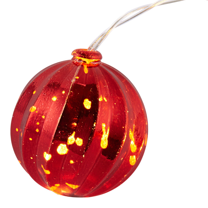 Lifeideas Multicoloured Christmas Ball Ornament String Lights Battery Powered