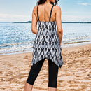 2 Piece Tankini Swimsuit With Double Shoulder Straps