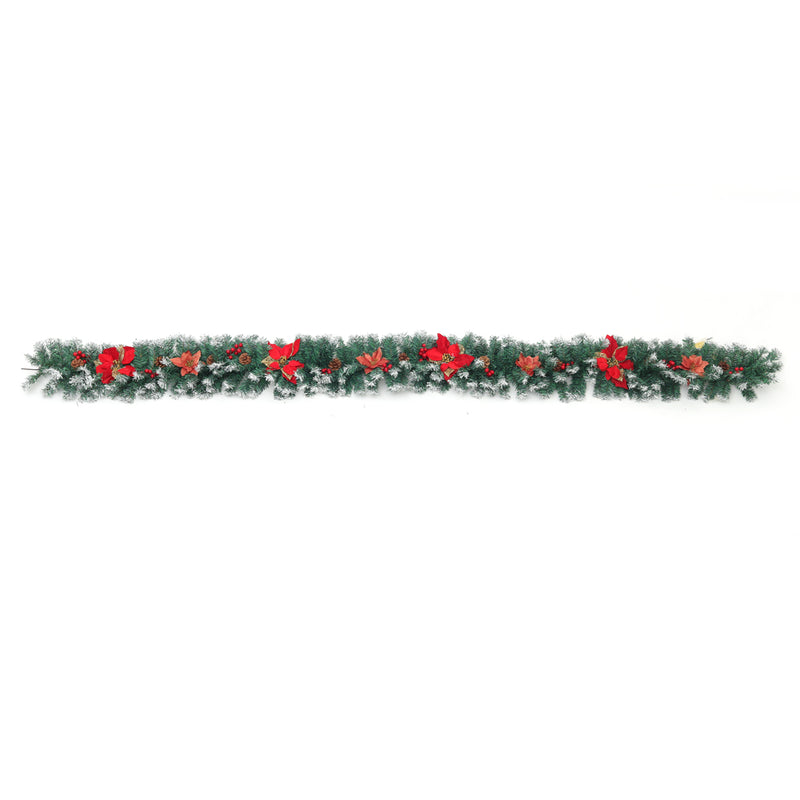 Lifeideas 270cm Artificial Spruce Garland with 50 Warm White LED Lights