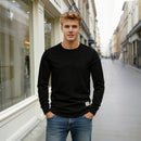 Long-Sleeved Crew Neck T-Shirt