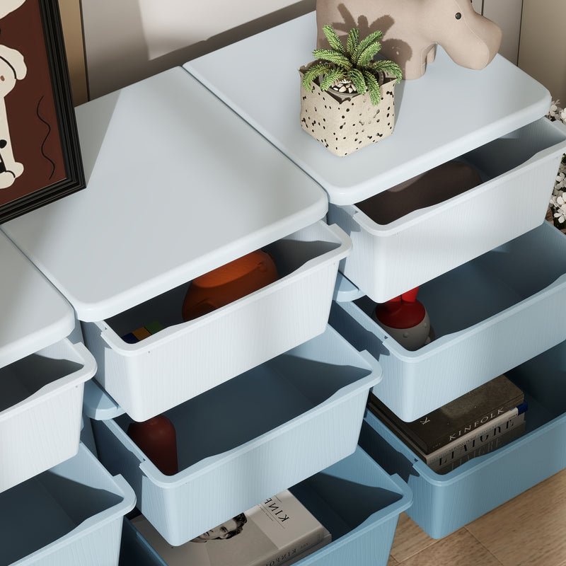 HOMCOM Kids Storage Units with Drawers 3 Tier Chest Dresser Tower