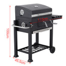 Outdoor Portable Charcoal BBQ Grill Barbecue Trolley