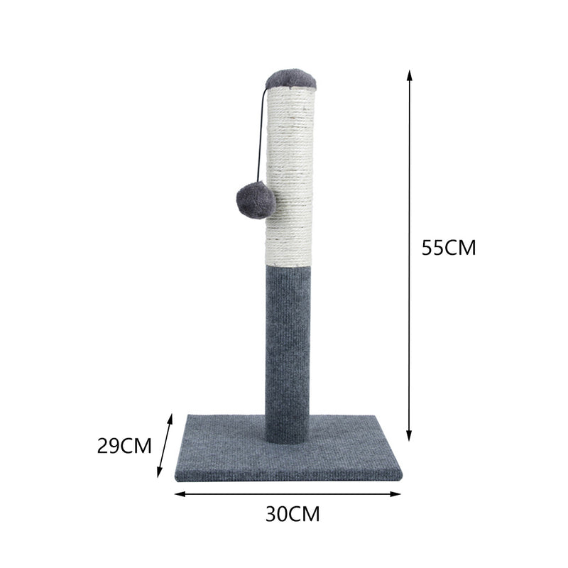 Livingandhome Cat Scratching Post With Hanging Ball