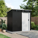 Breeins 4x6FT Metal Pent Roof Garden Tool Shed