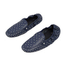 Studded Slip-on Loafers - Blue