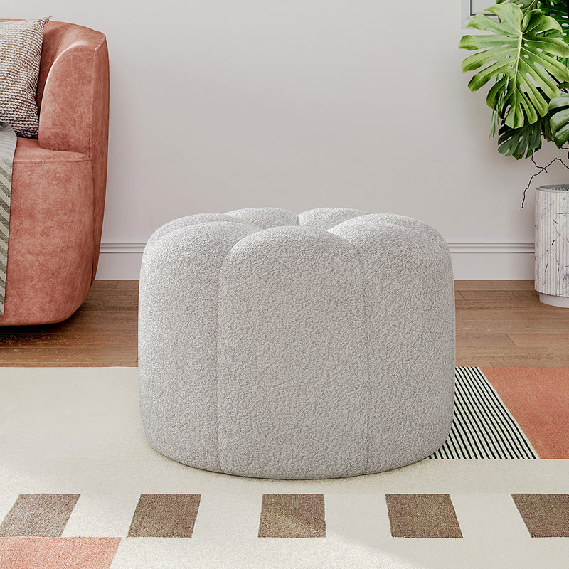 Livingandhome Soft Teddy Bear Round Footstool