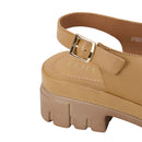 Open Toe Heeled Sandals - Tan