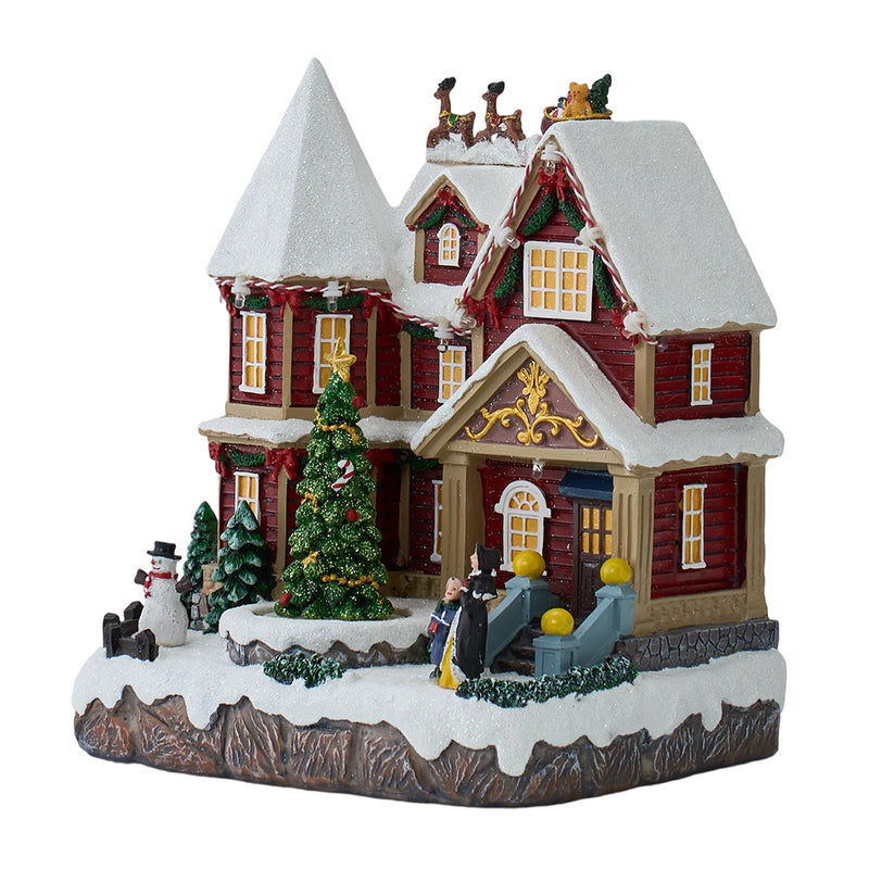 Lifeideas Christmas House Music Box Ornaments