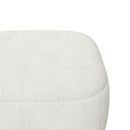 Livingandhome Footstool Pouffe Stool with Wooden Legs