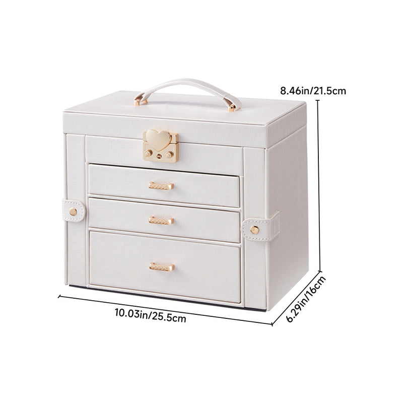 Sheonly Velvet Lined Jewellery Storage Box with Lock