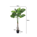 Breeins Artificial Monstera Deliciosa Tree In Pot For Decoration