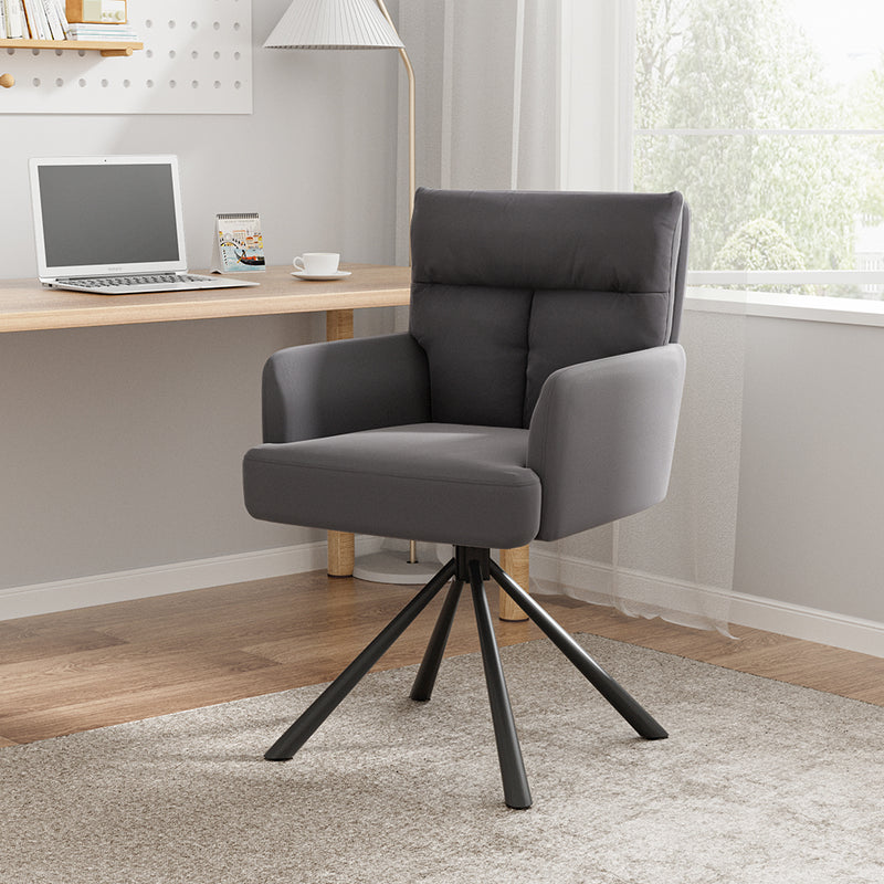 Livingandhome Contemporary Swivel Armchair with Metal Legs