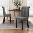 Livingandhome Tufted Velvet Dining Chair with Nailhead Trim