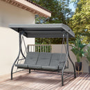 Outsunny 3 Seater Canopy Swing Chair Porch Hammock Bed Rocking Bench