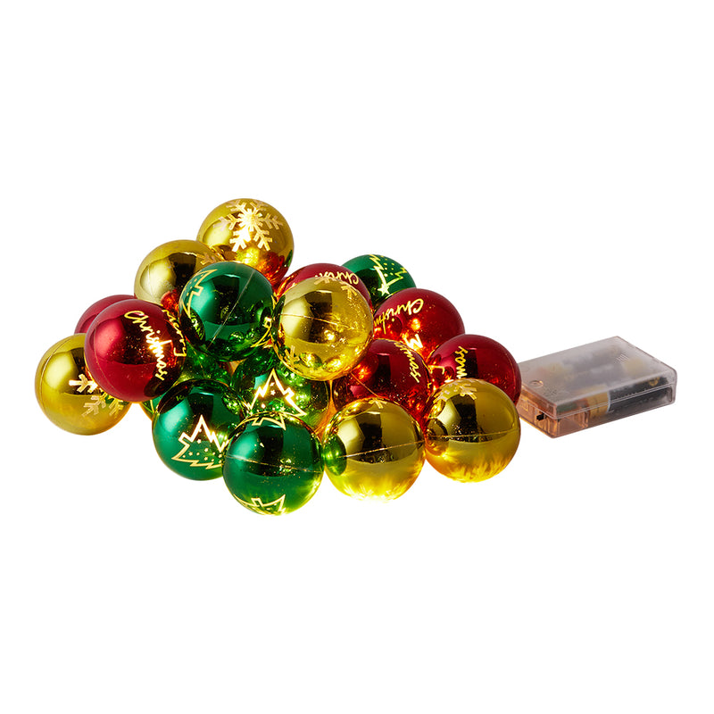 Lifeideas Battery-Powered Christmas Bauble String Lights