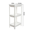 Lifeideas 3-Tier White Plastic Storage Rack