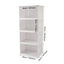 4-Tier Foldable Storage Cabinet Shoes Organizer With Doors