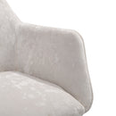 Livingandhome Velvet Upholstered Home Office Swivel Task Chair with Flared Arms