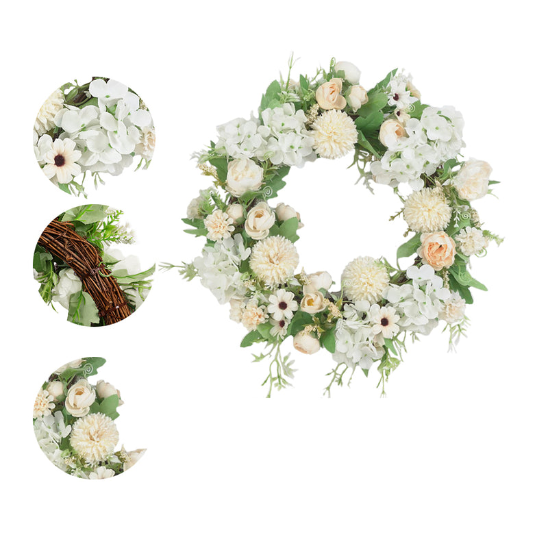 Lifeideas Vibrant Faux Peony Wreath Decoration