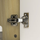 HOMCOM Bathroom Wall Cabinet with Mirror and Open Storage Shelves Natural