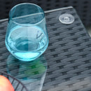 Outsunny Rattan Sofa Set with Coffee Table - Black