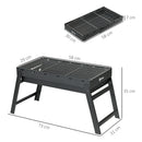 Outsunny Portable Charcoal Grill With Pull-Out Charcoal Basin