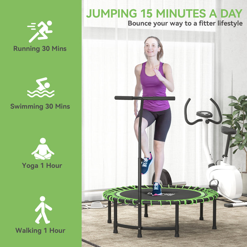 HOMCOM Trampoline Outdoor Bouncer Jumper Adjustable Handle