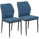 HOMCOM Set of 2 Dining Chairs with Curved Back Padded Seat for Kitchen