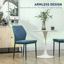 HOMCOM Set of 2 Dining Chairs with Curved Back Padded Seat for Kitchen