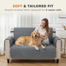 PawHut Waterproof Sofa Cover, Soft Couch Cover for Dogs Cats Pets Grey