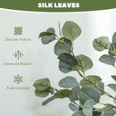 HOMCOM 2 Pack Artificial Plants, Faux Silk Eucalyptus Trees, 120cm