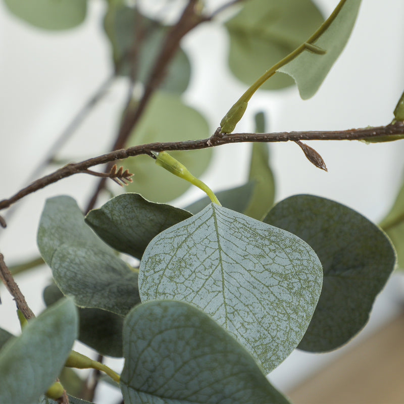 HOMCOM 2 Pack Artificial Plants, Faux Silk Eucalyptus Trees, 120cm