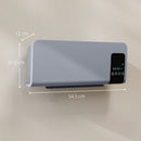 HOMCOM 2000W Wall Mounted Ceramic Heater with Remote Control for Home, Grey