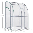 Outsunny Greenhouse Lean To  143x118x212 cm - Clear