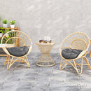 Outsunny Outdoor Seat Cushions Set Of 2, Tufted Round Chair Pads